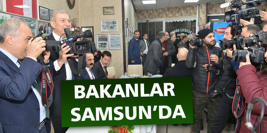 Bakanlar Demircan ve Fakıbaba, basın mensuplarına karanfil dağıttı