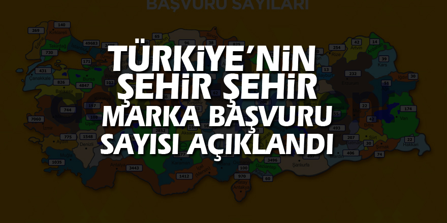 Türkiye’nin şehir şehir marka başvuru sayısı açıklandı