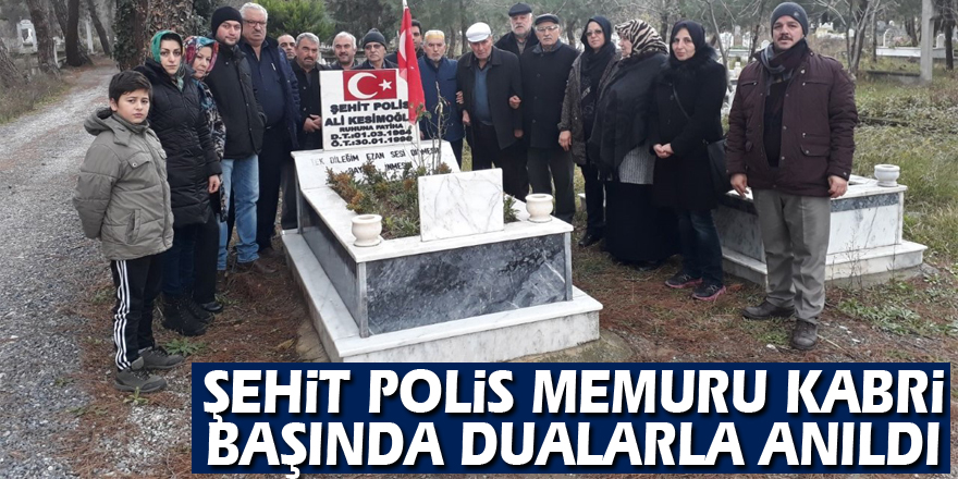 Şehit polis memuru kabri başında dualarla anıldı