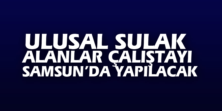 Ulusal Sulak Alanlar Çalıştayı Samsun’da yapılacak