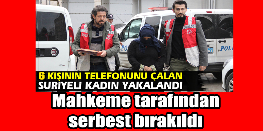  9 cep telefonunu çalan Suriyeli kadın yakalandı 