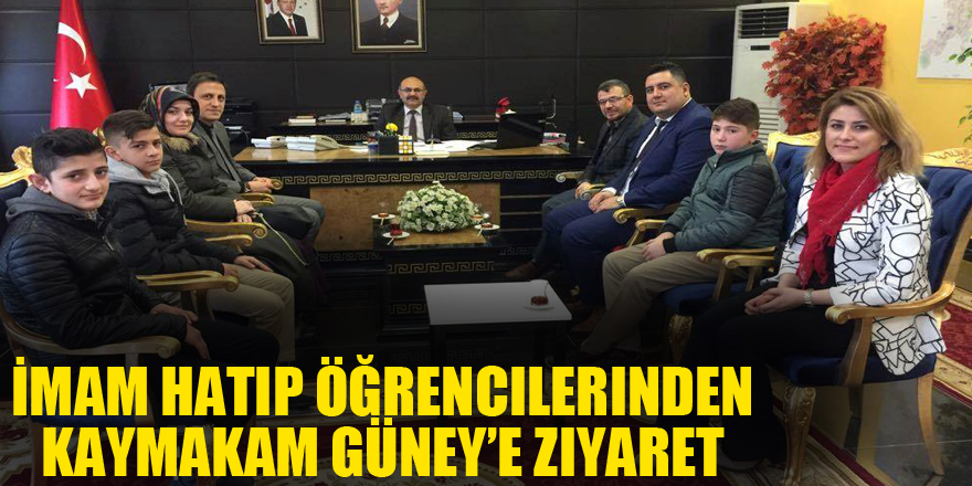 İmam Hatip öğrencilerinden Kaymakam Güney’e ziyaret