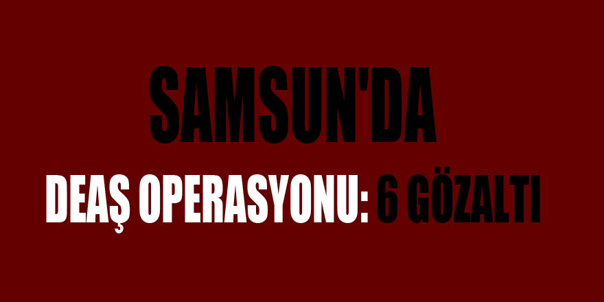 Samsun'da DEAŞ operasyonu: 6 gözaltı