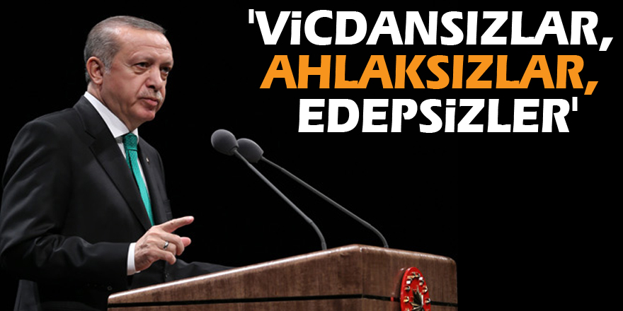 'Vicdansızlar, ahlaksızlar, edepsizler'