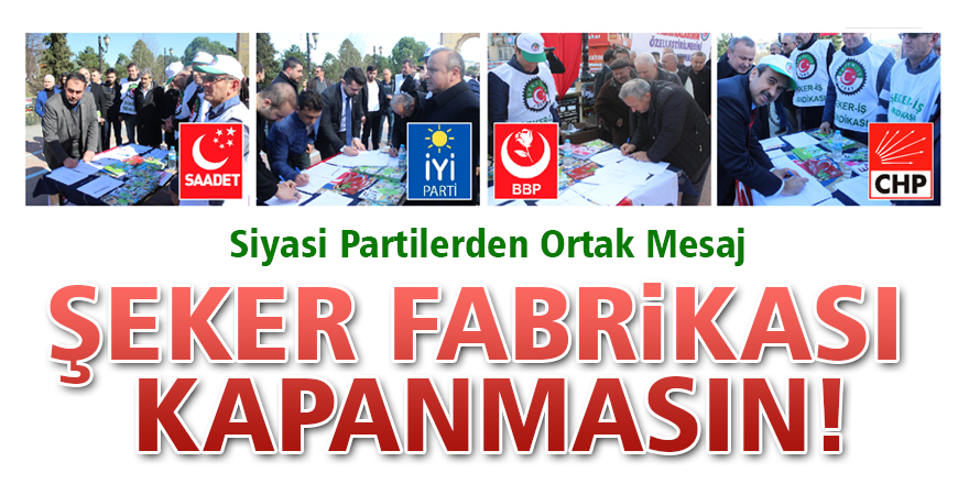 Siyasi Partilerden Ortak Mesaj