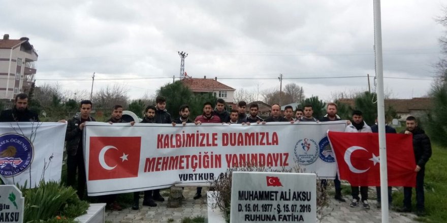 15 Temmuz şehidi kabri başında anıldı 