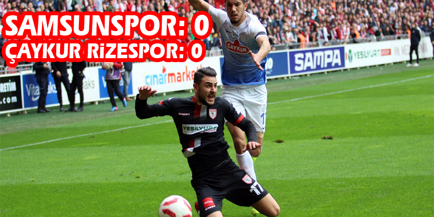 Spor Toto 1. Lig: Samsunspor: 0 - Çaykur Rizespor: 0