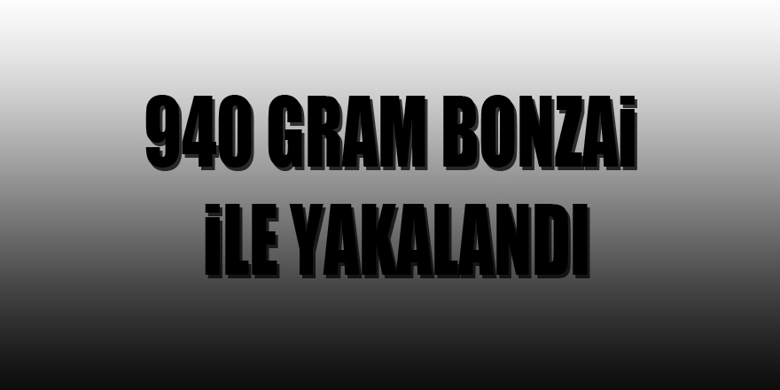 940 gram bonzai ile yakalandı 