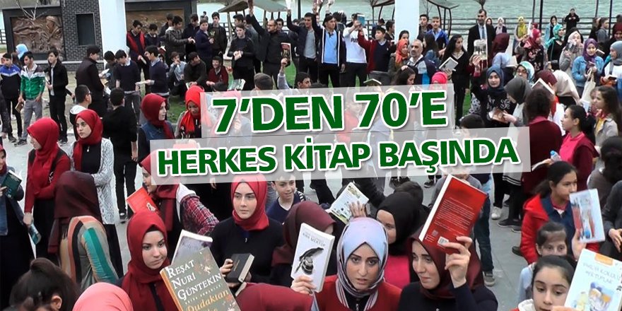 Ayvacık’ta 7’den 70’e herkes kitap başında