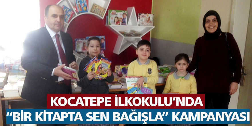 Kocatepe İlkokulu’nda “Bir kitapta sen bağışla” kampanyası