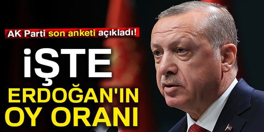 AK Parti son anketi açıkladı: İşte Erdoğan'ın oy oranı...