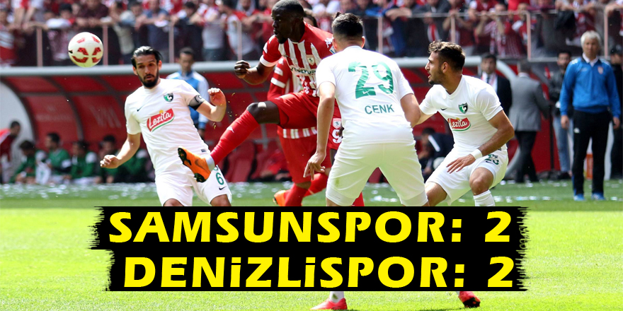 Spor Toto 1. Lig: Samsunspor: 2 - Denizlispor: 2