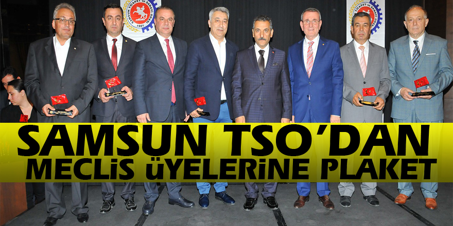 Samsun TSO’dan meclis üyelerine plaket