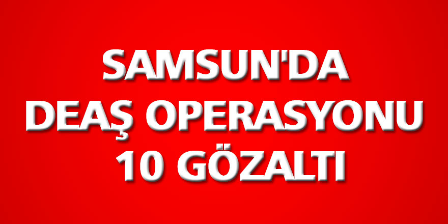 Samsun'da DEAŞ operasyonu: 10 gözaltı