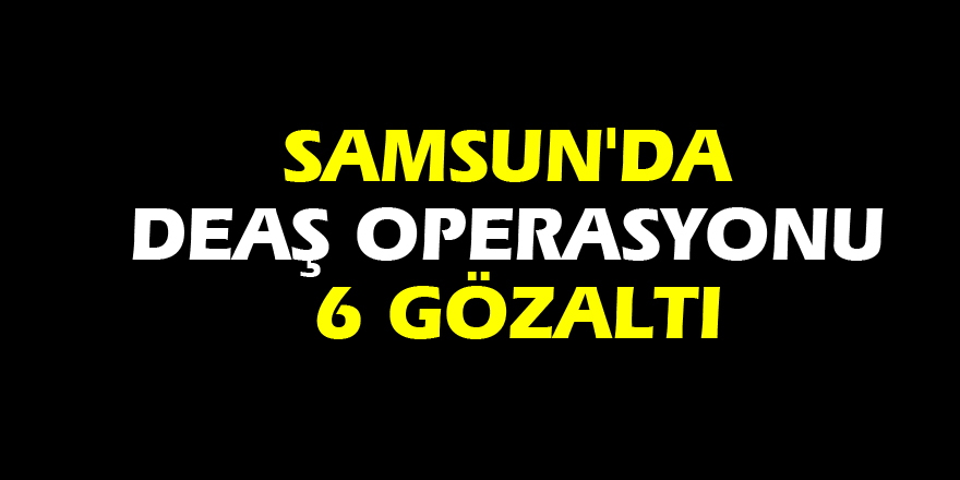 Samsun'da DEAŞ operasyonu: 6 gözaltı