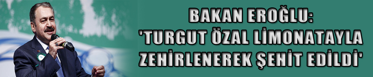 Bakan Eroğlu: 'Turgut Özal limonatayla zehirlenerek şehit edildi'