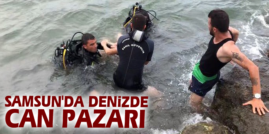 Samsun'da denizde can pazarı