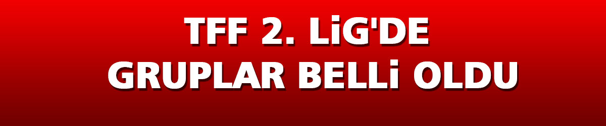 TFF 2. Lig'de gruplar belli oldu