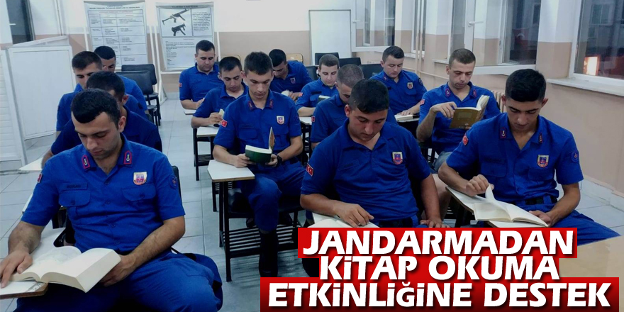 Jandarmadan kitap okuma etkinliğine destek