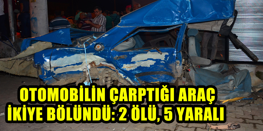  Samsun'da otomobilin çarptığı araç ikiye bölündü: 2 ölü, 5 yaralı 