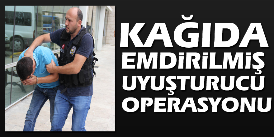 Kağıda emdirilmiş uyuşturucu operasyonu: 3 gözaltı