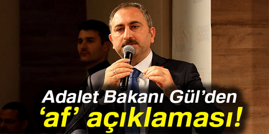 Bakan Gül'den 'af' açıklaması: