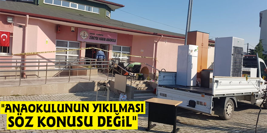 Samsun İl Milli Eğitim Müdürlüğü: "Anaokulunun yıkılması söz konusu değil"