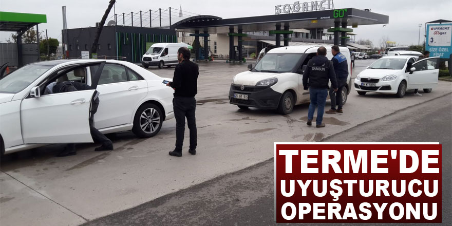 Terme'de uyuşturucu operasyonu