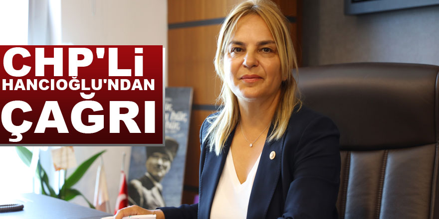 CHP'li Hancıoğlu'ndan çağrı:
