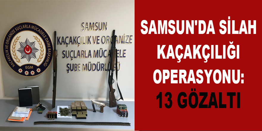 Samsun'da silah kaçakçılığı operasyonu: 13 gözaltı 