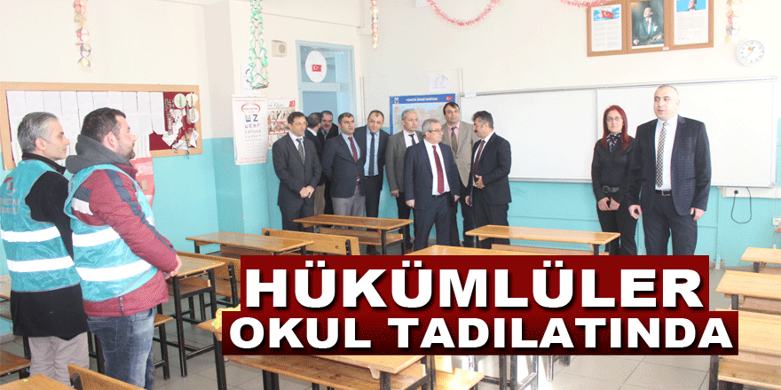 Hükümlüler Okul Tadilatında