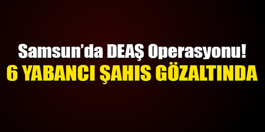  Samsun'da DEAŞ operasyonu: 6 yabancıya gözaltı 