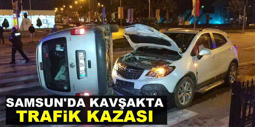 Samsun'da kavşakta trafik kazası: 2 yaralı