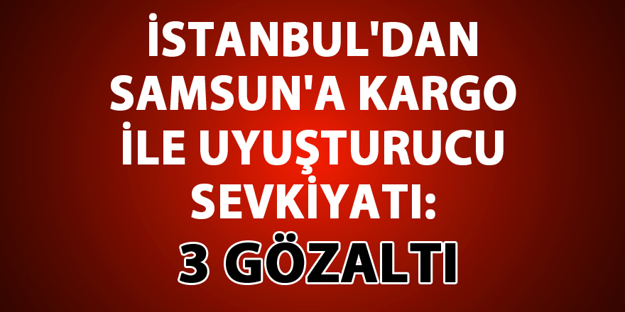 İstanbul'dan Samsun'a kargo ile uyuşturucu sevkıyatı: 3 gözaltı 
