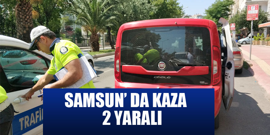    Samsun'da otomobil ile dolmuş çarpıştı: 2 yaralı