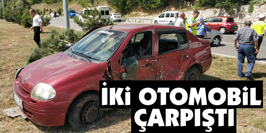 İki otomobil çarpıştı: 2 yaralı