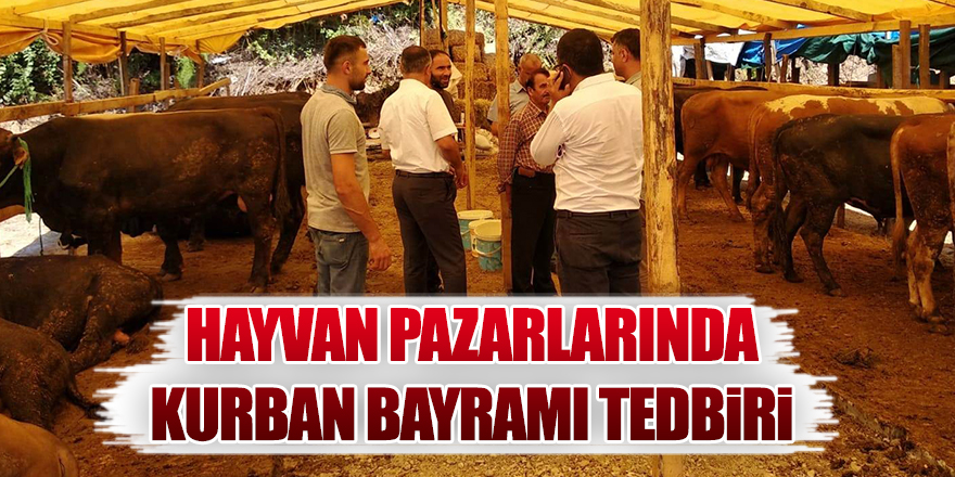 Kurban Bayramı için hayvan pazarında gerekli tedbirler alındı 