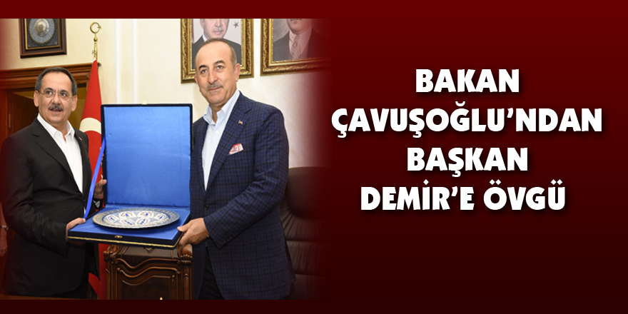 Bakan Çavuşoğlu’ndan Başkan Demir’e övgü 