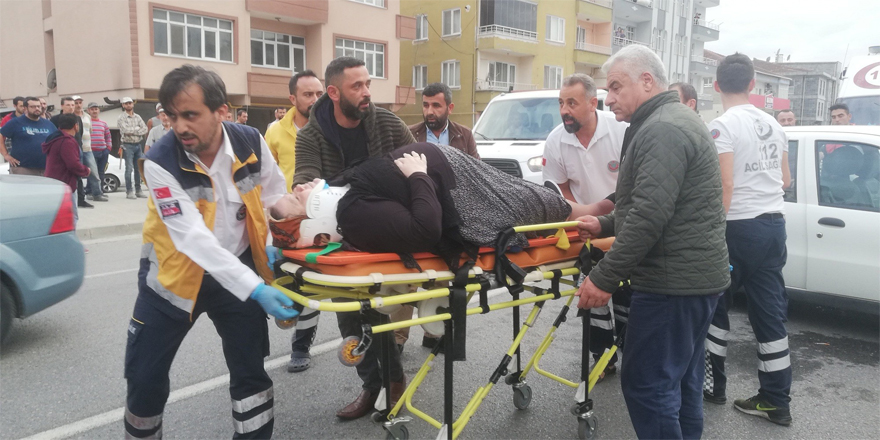 Bafra'da trafik kazası: 3 yaralı