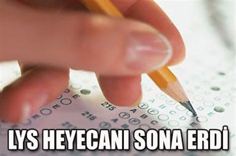 LYS heyecanı sona erdi