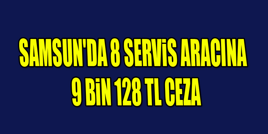 Samsun'da 8 servis aracına 9 bin 128 TL ceza