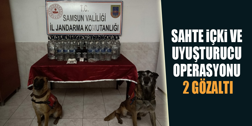 Samsun’da sahte içki ve uyuşturucu madde operasyonu: 2 gözaltı