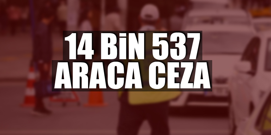 Samsun'da 14 bin 537 araca toplam 7,3 milyon lira ceza