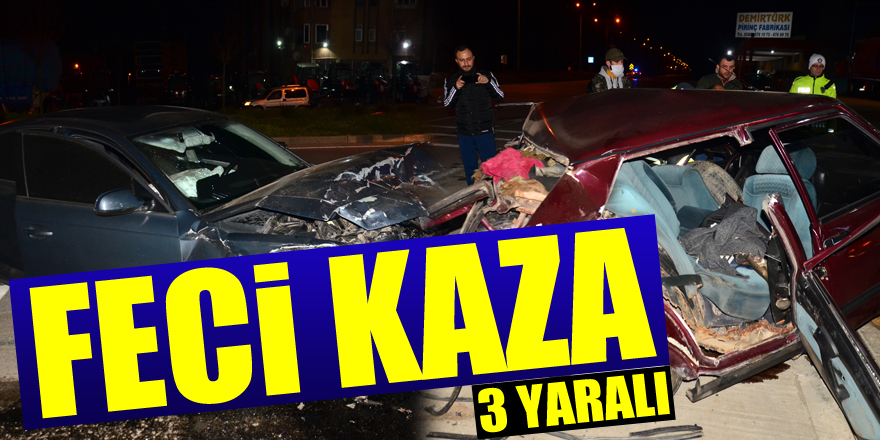 Samsun'da feci kaza: 3 yaralı