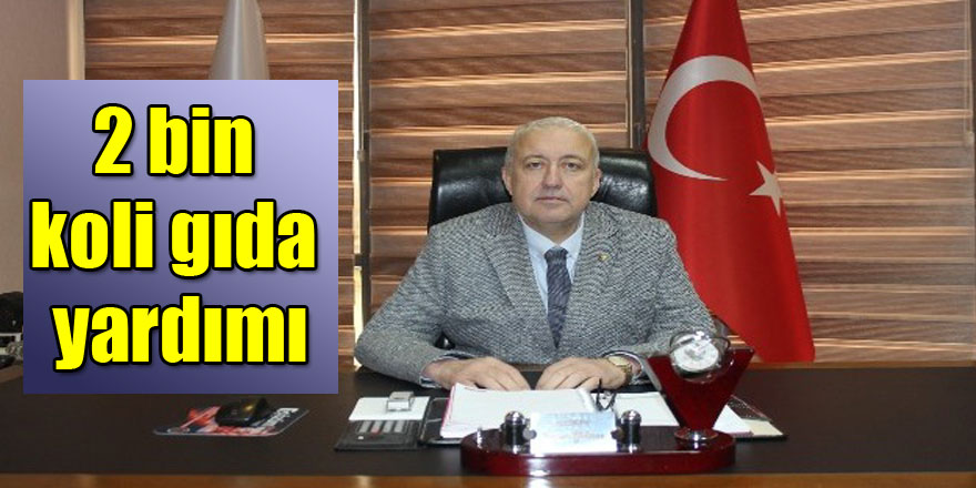 Çarşamba Ticaret Borsası'ndan 2 bin koli gıda yardımı