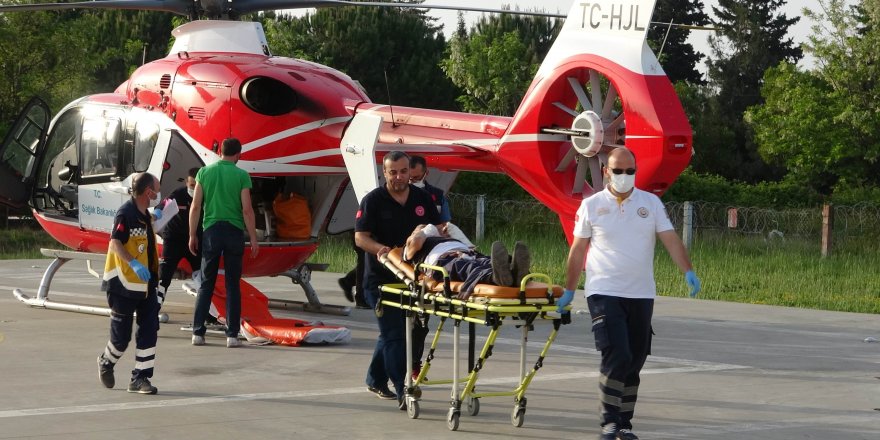Böbrek hastasının yardımına ambulans helikopter yetişti 