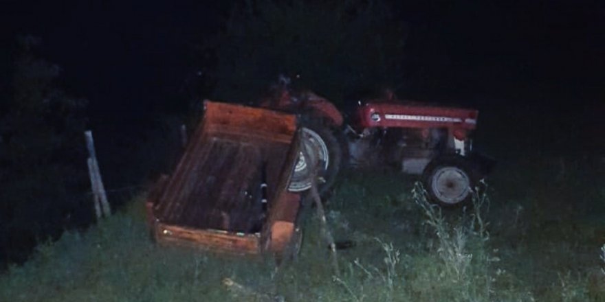 Samsun'da traktör şarampole yuvarlandı: 1 yaralı 