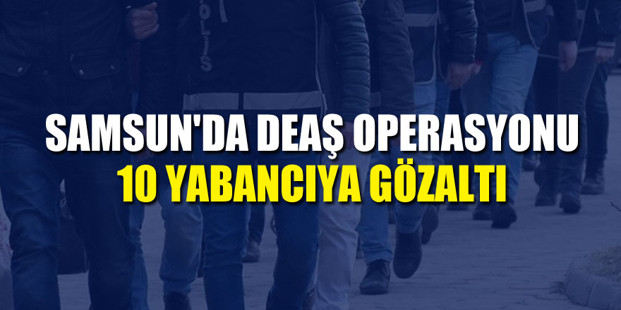 Samsun'da DEAŞ operasyonu: 10 yabancıya gözaltı