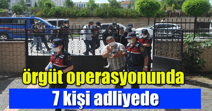 Jandarmanın örgüt operasyonunda gözaltına alınan 7 kişi adliyede