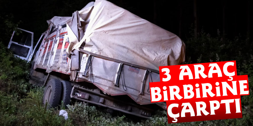 3 araç birbirine çarptı: 6 yaralı